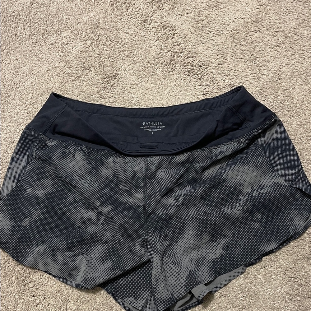 Athleta Women's Athletic Shorts in Black and Gray